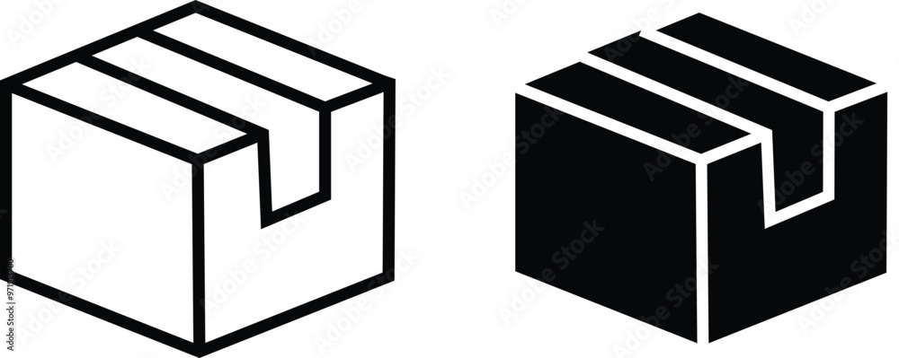 illustration of milk box Vector isolated Box icon