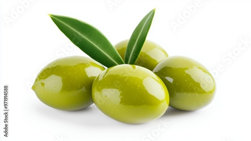 Wallpaper Mural A bunch of green olives with a leaf on top Torontodigital.ca