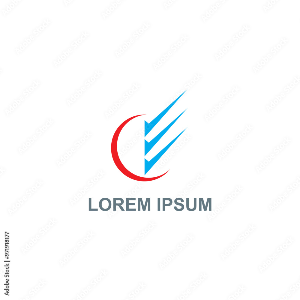 Fototapeta premium Round check logo