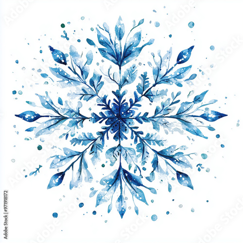 A snowflakes, isolated on a...