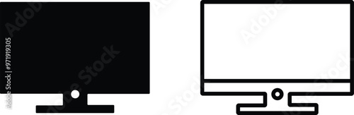 social network concept computer LCD icon black 