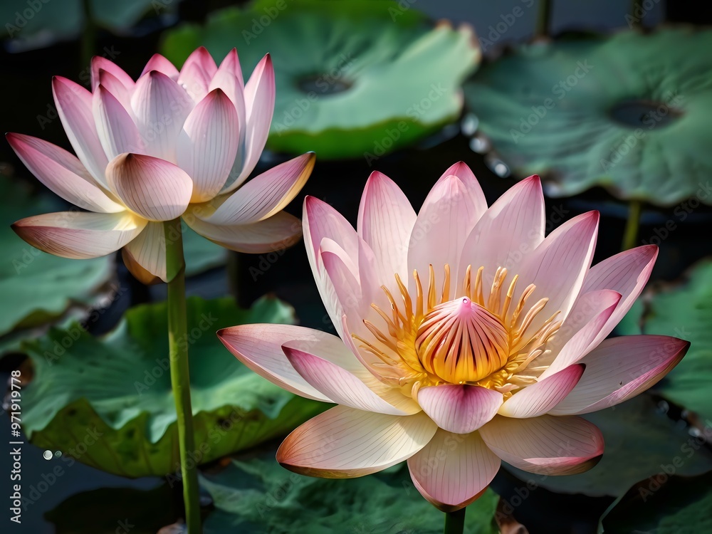 stunning close up photo of lotus flower during the day stunning close up photo of lotus flower during the day
