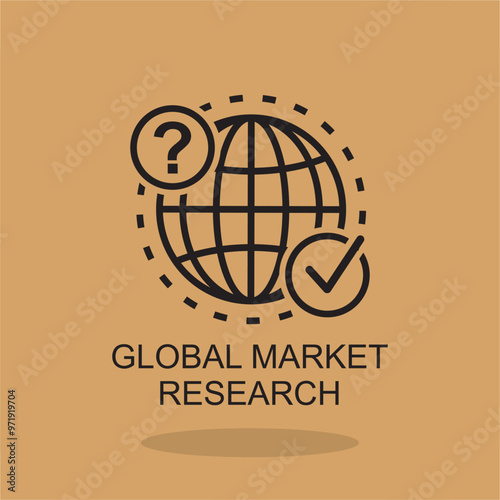 global market research icon , business icon