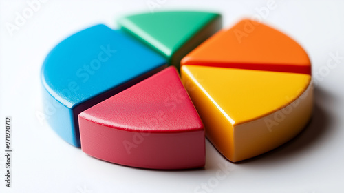 A pie chart with colorful s...