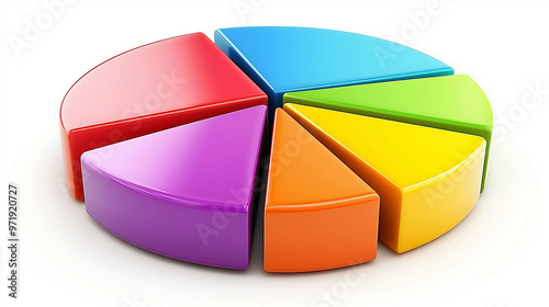 A pie chart with colorful s...