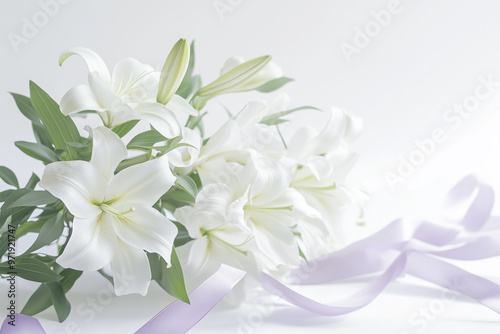 お供えの花　ユリ