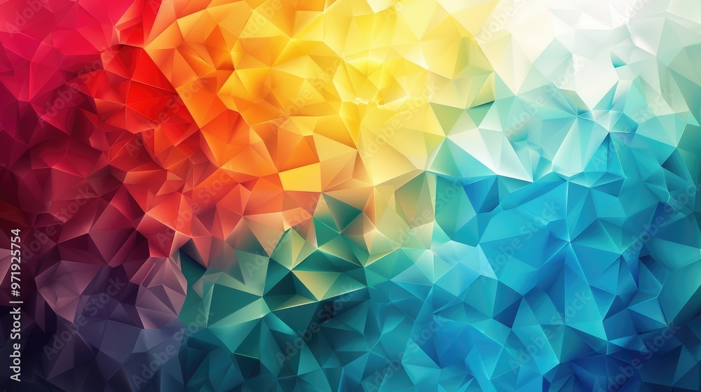 The abstract picture of the colourful geometry polygon with multiple ...