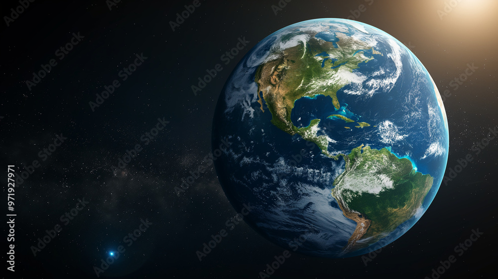 Fototapeta premium Futuristic Earth Visualizations: Global Data Networks and Digital Connections