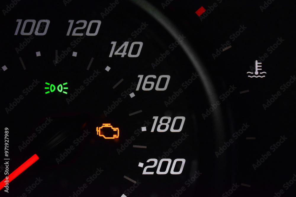 speedometer on black background speedometer on black background