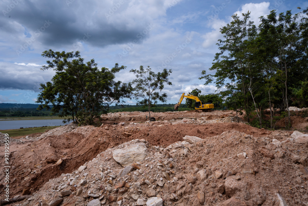 Building soil destroying jungle and rainforest for human habitation and ...
