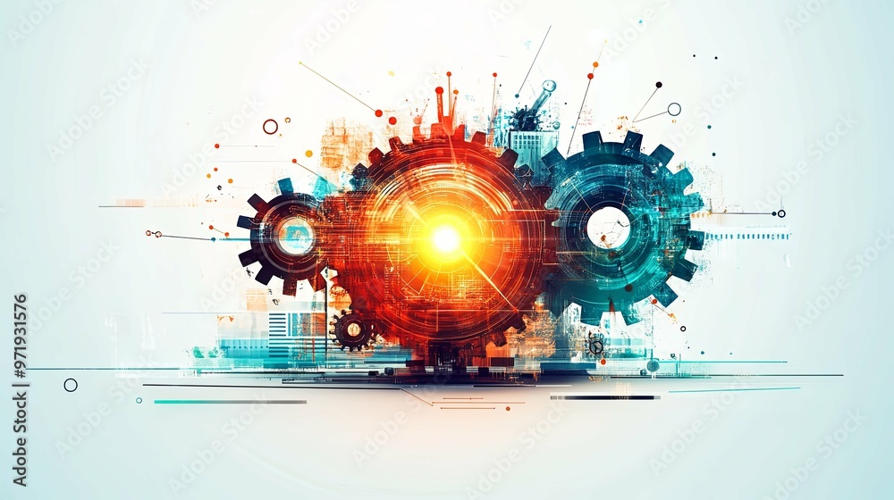 Interlocking Gears with Digital Technology Elements Interlocking Gears with Digital Technology Elements
