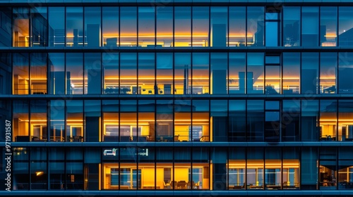 Wallpaper Mural silhouette of an office building in a sunset Torontodigital.ca