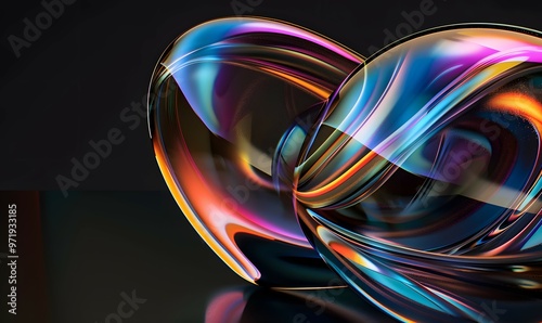 Simple, abstract and dynamic 3D art bubble wallpaper