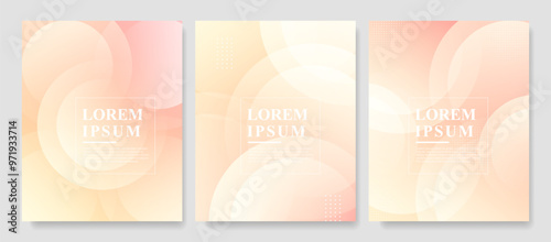 minimalist social media post.pink and yellow gradations.circle effect abstract .memphis.colorful.esp 10