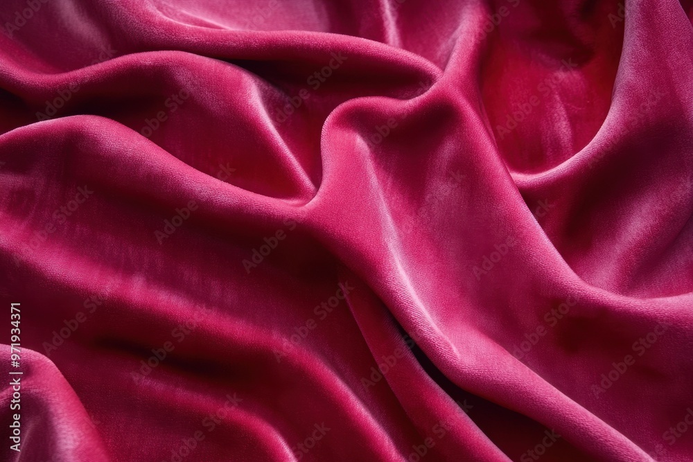 Obraz premium Close-up of Draped Pink Velvet Fabric