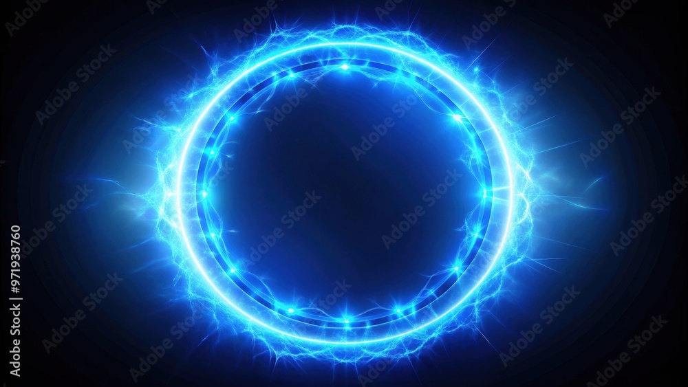 Glowing electric blue ring light magic effect with plasma glow isolated on background, electric blue, ring light, magic Glowing electric blue ring light magic effect with plasma glow isolated on background, electric blue, ring light, magic