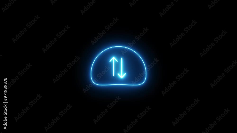 Neon Wireless Internet Connection Icon Animation. Glowing Neon Wi-Fi signal icon, Social Media Network, Router Data Connection Technology on Black Background. Neon Wireless Internet Connection Icon Animation. Glowing Neon Wi-Fi signal icon, Social Media Network, Router Data Connection Technology on Black Background.
