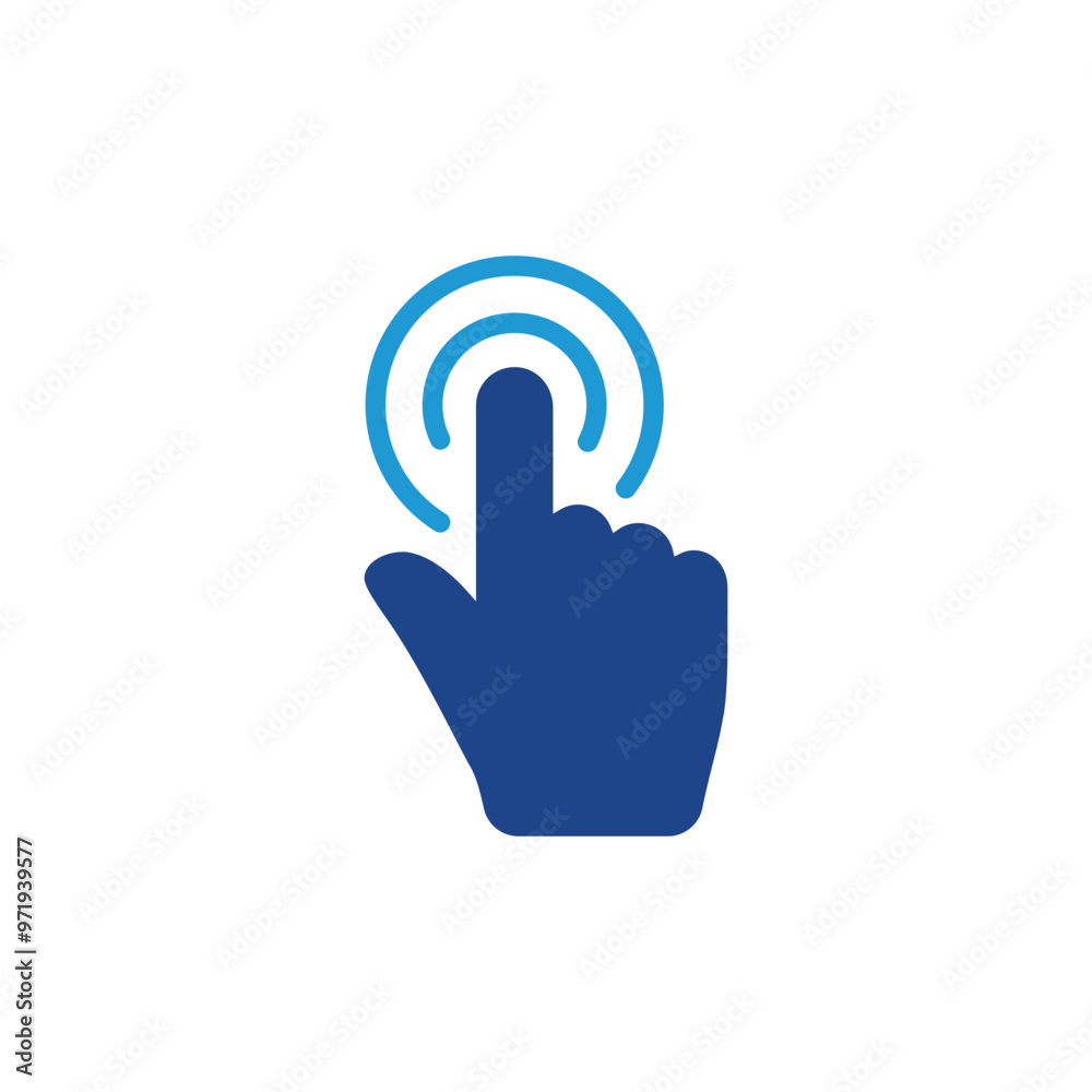 Hand cursor click icon vector Hand cursor click icon vector