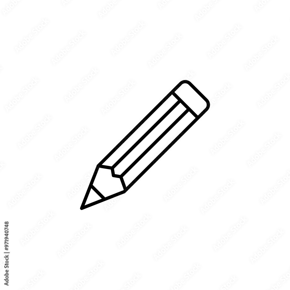Pencil flat icon. vector flat black simple trendy style illustration for web and app..eps Pencil flat icon. vector flat black simple trendy style illustration for web and app..eps