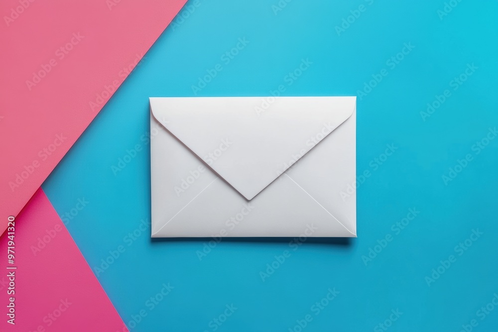 Vector Doodle Illustration of Business Envelope with Minimal Design on Pastel Background Vector Doodle Illustration of Business Envelope with Minimal Design on Pastel Background