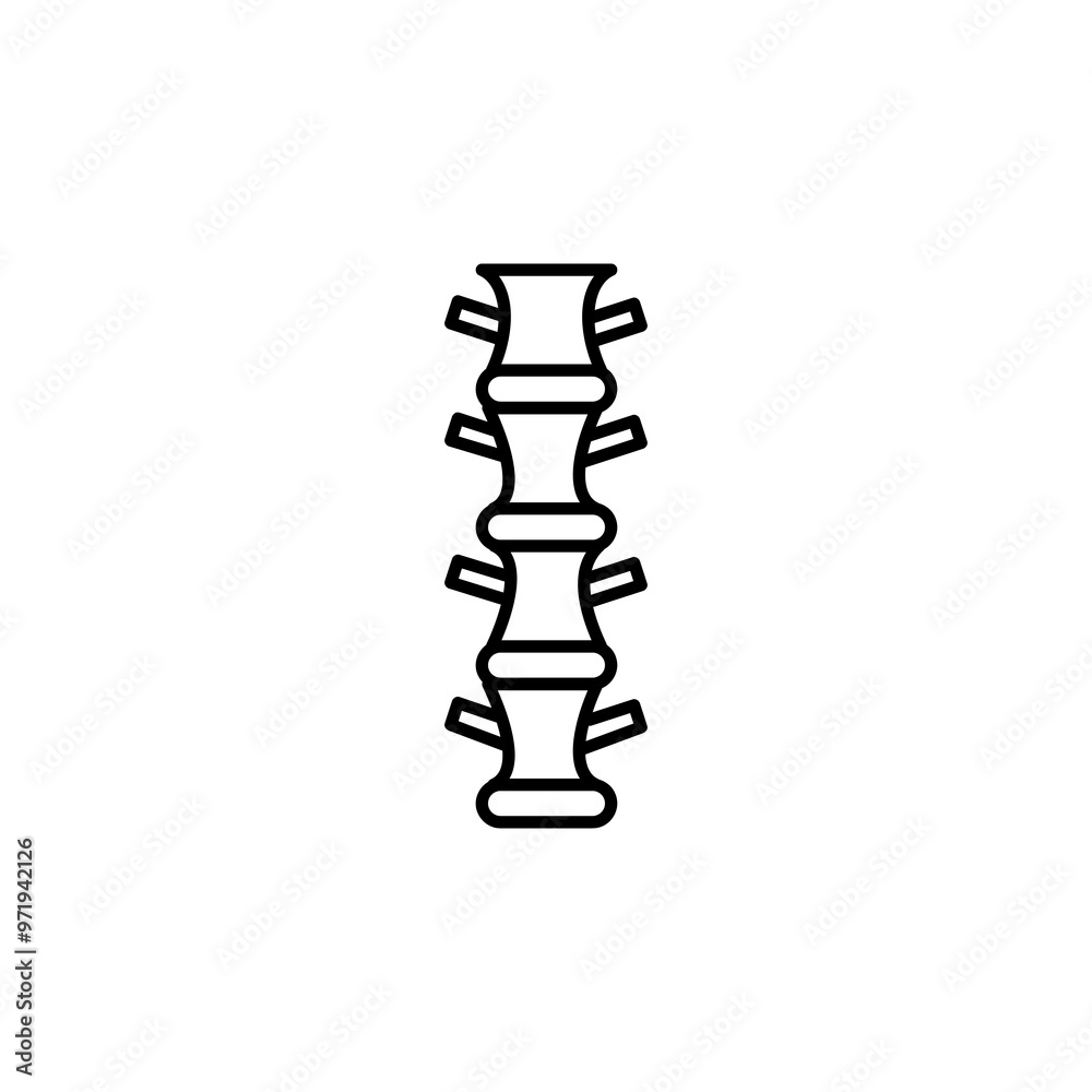Spine flat icon.vector flat black simple trendy style illustration for web and app..eps Spine flat icon.vector flat black simple trendy style illustration for web and app..eps