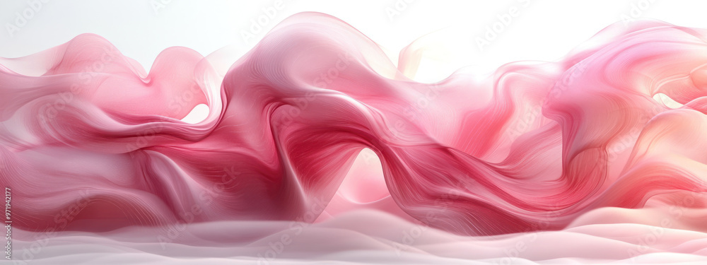 An abstract composition of pink waves and ribbons creates fluid and dynamic visual experience. soft curves evoke sense of movement and tranquility.. An abstract composition of pink waves and ribbons creates fluid and dynamic visual experience. soft curves evoke sense of movement and tranquility..