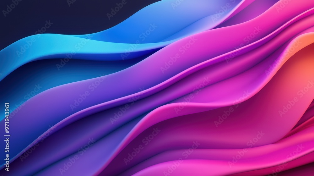 Vibrant Abstract Waves of Colorful Gradient Lines in a Dynamic Flowing Pattern Vibrant Abstract Waves of Colorful Gradient Lines in a Dynamic Flowing Pattern