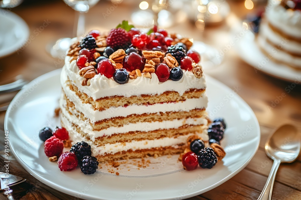 Rustic Berry Nut Layer Cake: A Visual and Taste Sensation Rustic Berry Nut Layer Cake: A Visual and Taste Sensation