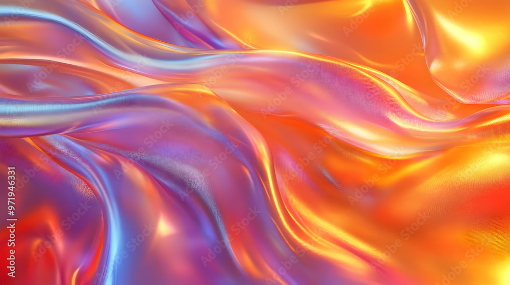 Abstract Iridescent Background Animation With Orange and Purple Colors Shimmering and Flowing Abstract Iridescent Background Animation With Orange and Purple Colors Shimmering and Flowing