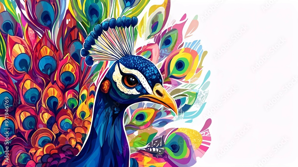 Fototapeta premium colorful peacock
