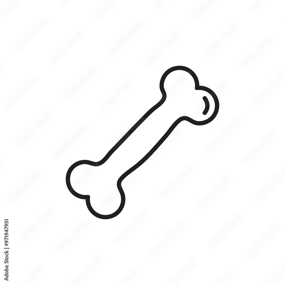 Bones flat icon. simple flat black linear illustration for web and app..eps Bones flat icon. simple flat black linear illustration for web and app..eps