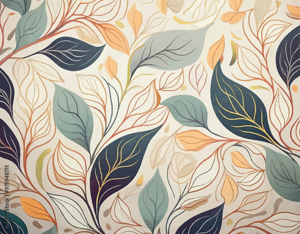 abstract seamless leaf pattern background abstract seamless leaf pattern background