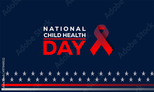 National Child Health Day. background, banner, card, poster, template. Vector background.