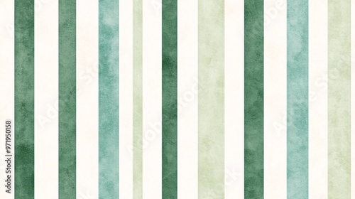 Green and Beige Watercolor Stripes Background: A calming and elegant pattern of green and beige watercolor stripes for your design projects. Perfect for creating a serene atmosphere