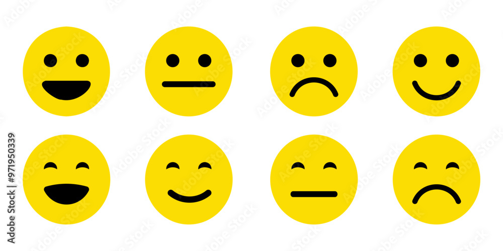 Set of emoticons linear icons. Emoji outline icons. Smile icons cartoon. Stickers emoticon. Vector flat icons for social media. Set of emoticons linear icons. Emoji outline icons. Smile icons cartoon. Stickers emoticon. Vector flat icons for social media.