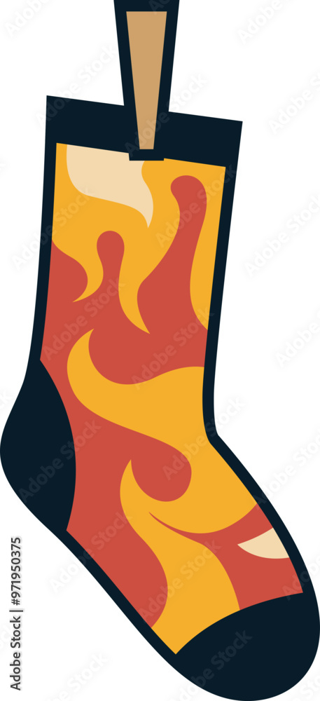 Colorful Sock Illustration Colorful Sock Illustration