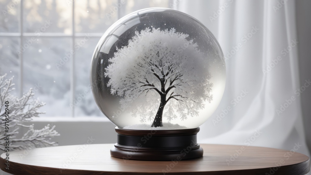 Dust Snow Glitter Crystal Ball Light grey Dust Snow Glitter Crystal Ball Light grey