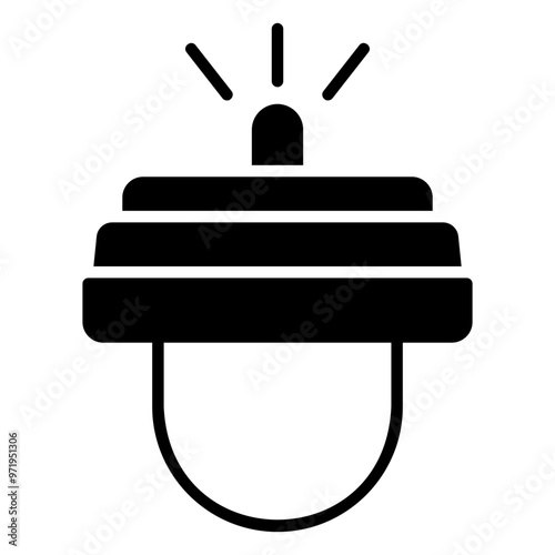 Hand buzzer icon for prank by giving electric shock when shaking hands