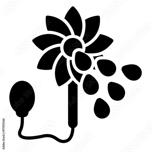 Flower icon that can spray water for prank