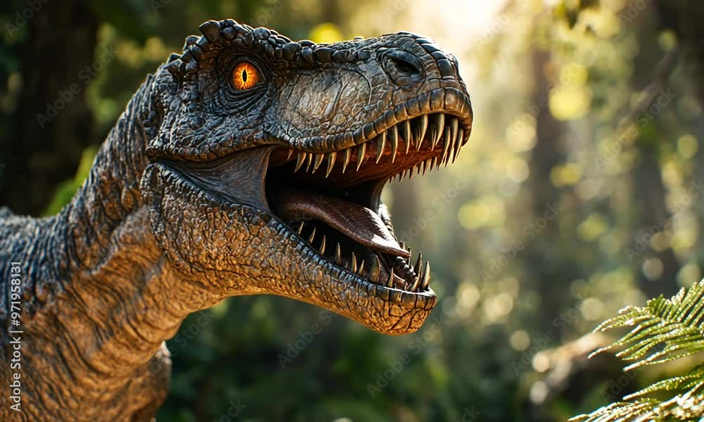 Closeup of a Velociraptor Dinosaur Closeup of a Velociraptor Dinosaur