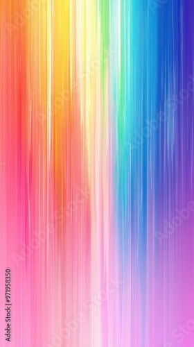 Abstract Rainbow Vertical Stripe Pattern Background