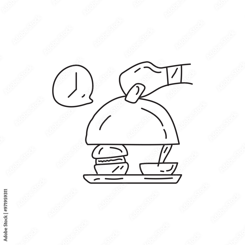 Fast Food Delivery Service Icon Vector Illustration