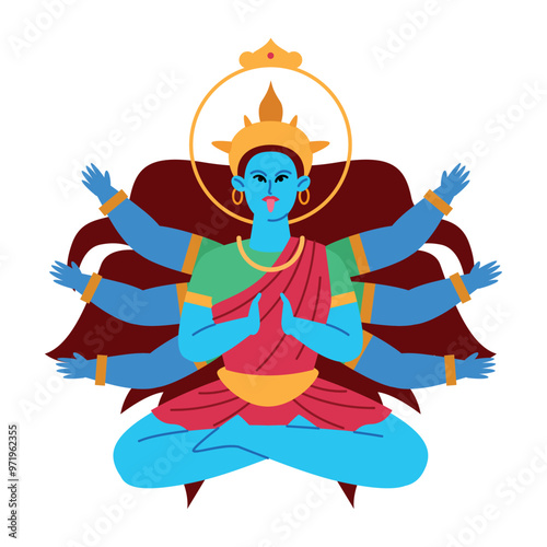 hindu goddess kali with arms