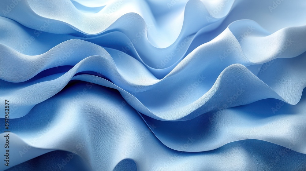 abstract fashion backgroun with blue folde paper ribbon