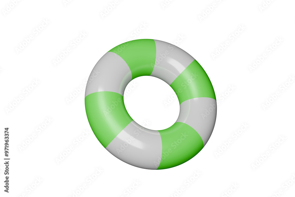 green, floating swimming ring, 3d green, floating swimming ring, 3d