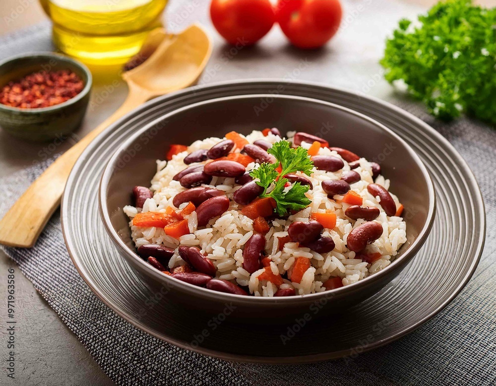 rice with red beans and vegetables rice with red beans and vegetables
