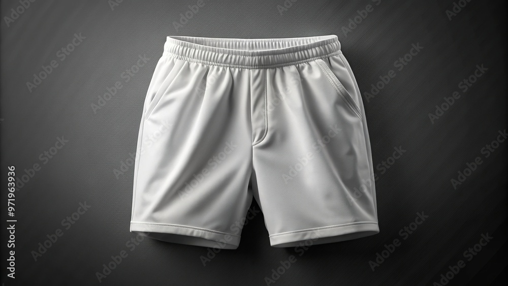 White shorts on a black background cut out Mock up Leading Lines White shorts on a black background cut out Mock up Leading Lines