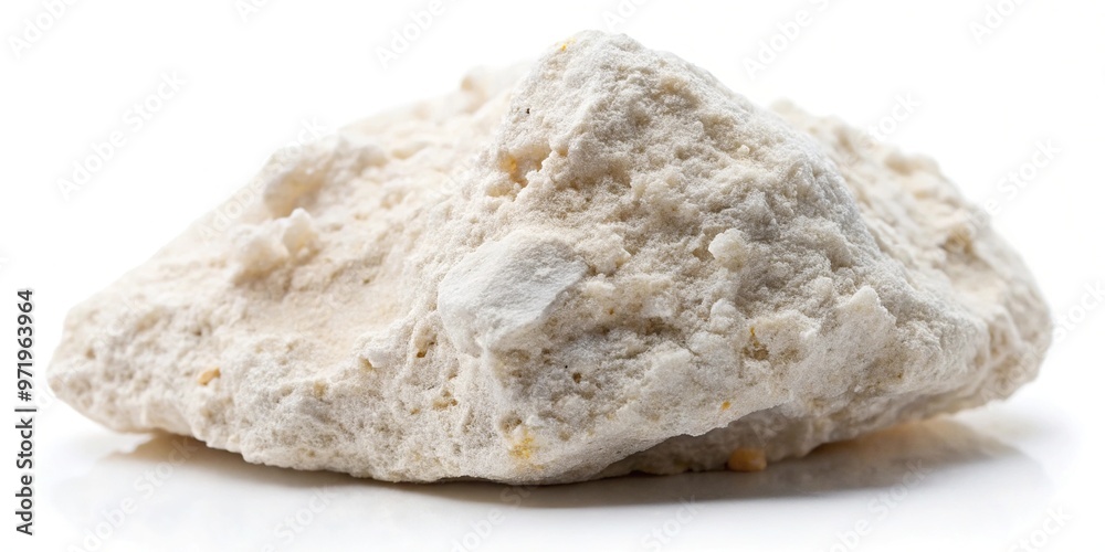 White silica sand rock stone isolated on white background with shallow depth of field White silica sand rock stone isolated on white background with shallow depth of field