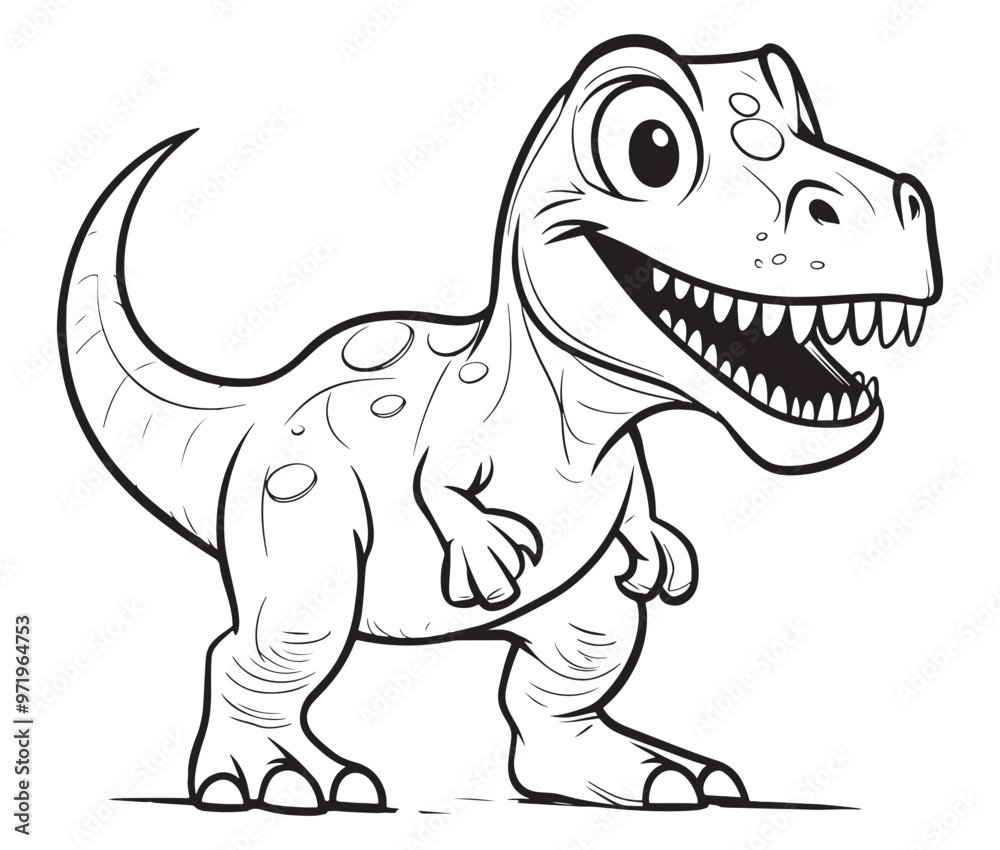Fototapeta premium Tyrannosaurus rex dinosaur vector dinosaur illustration