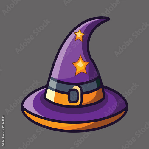 Free Vector halloween witch hat icon white background  generative ai